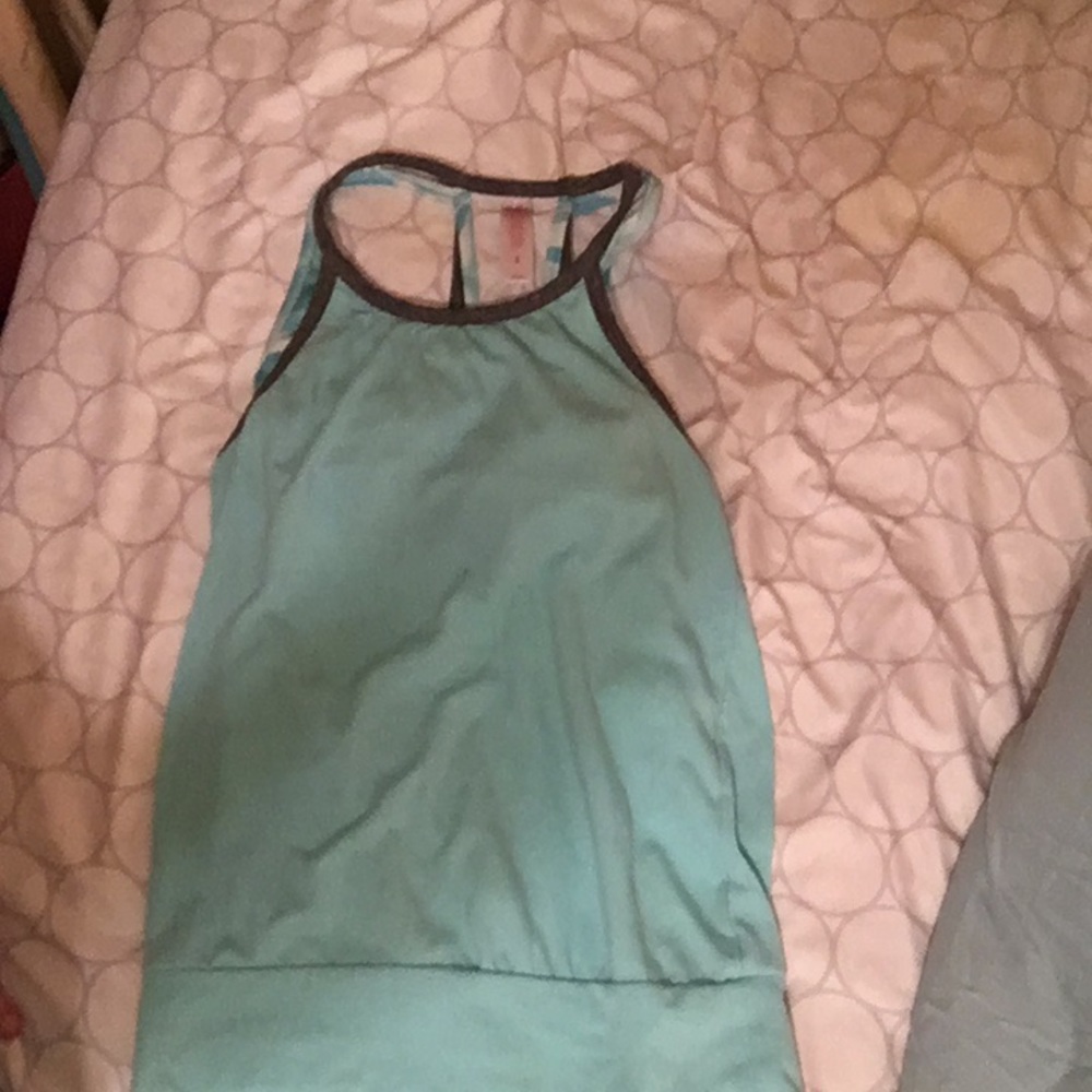Girls tank top with sports bra connected